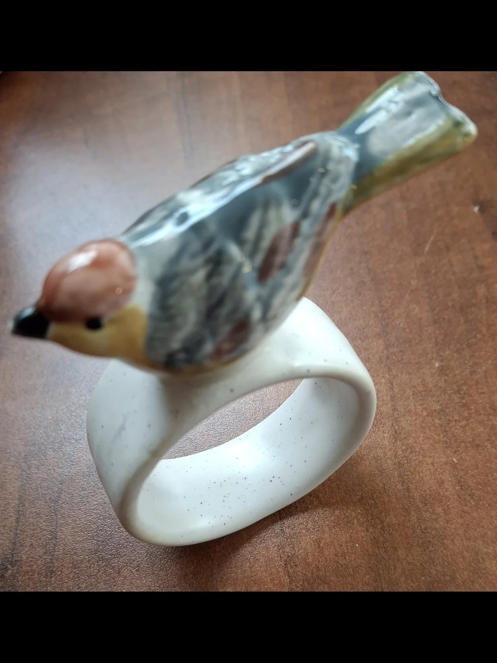Ceramic Bird Napkin Ring